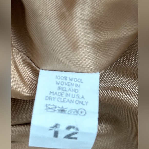 Sold‼️Searle Vintage Irish Wool Herringbone Shawl Collar Green Long Coat 12 - Picture 11 of 17